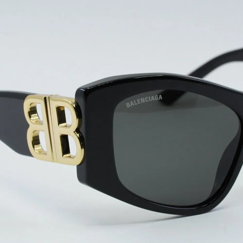Final Sale! Balenciaga BB0287S 001 Black / Grey Cat Eye Sunglasses